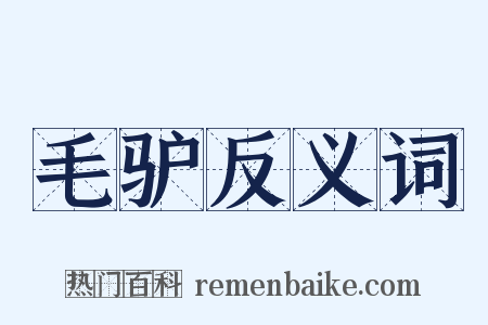 毛驴反义词是什么意思的图片